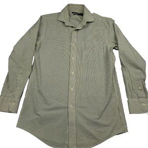 Ralph Lauren Mens 15 32 / 33 Shirt Black Label Button Up Black‎ Stripe Slim Fit